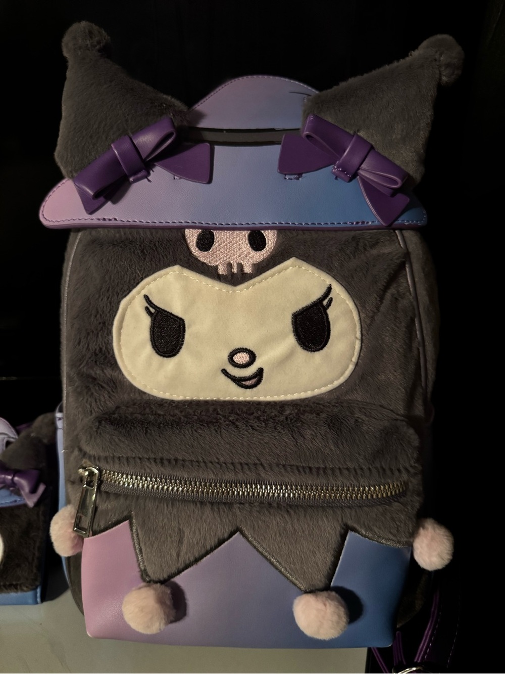 Plush Kuromi Backpack and wallet